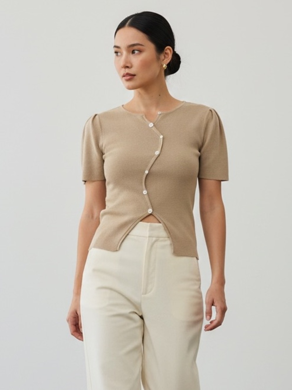 1499 • Sand Swerve Soft Knit Top - Picture 7 of 8